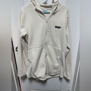 Columbia women’s cream Fleece jacket - long